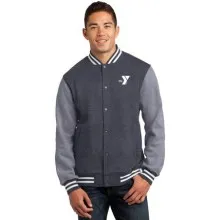 Mens Fleece Letterman Jacket  - Screen Print