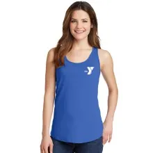 Ladies 100% Cotton Scalloped Hem Tank Top - Screen Print