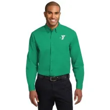 Mens (Tall Size) Long Sleeve Easy Care Shirt - Embroidered