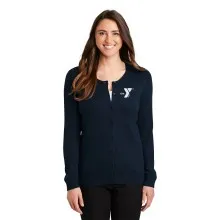 Ladies Cardigan Sweater - Embroidered YMCA Logo