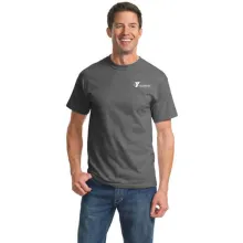 Adult 6.1oz 100% Cotton Tee - YMCA Building Dept. Logo